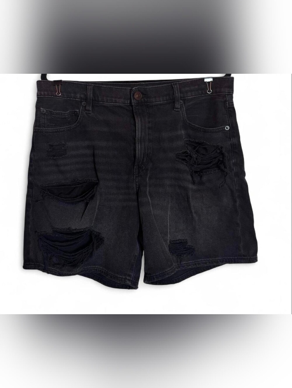 American Eagle Distressed Black Shorts 14